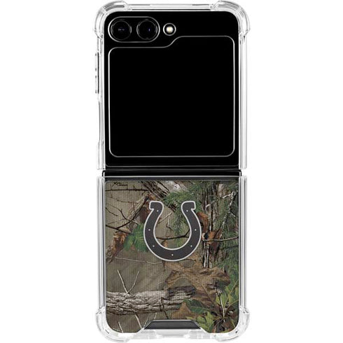 NFL Indianapolis Colts Realtree Xtra Green Camo Galaxy Z Flip6 Clear Case